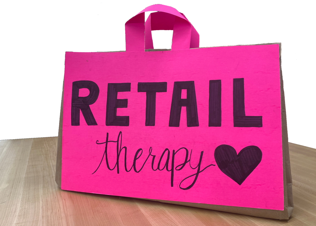 2 Sides of Retail Therapy Bag