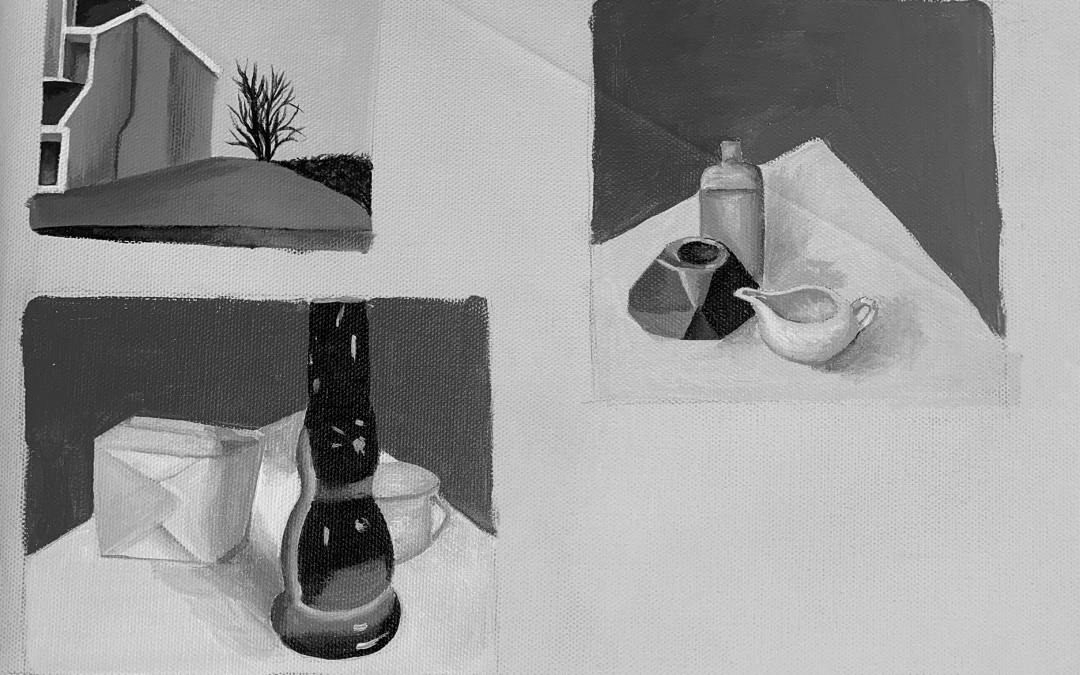Grey scale painting